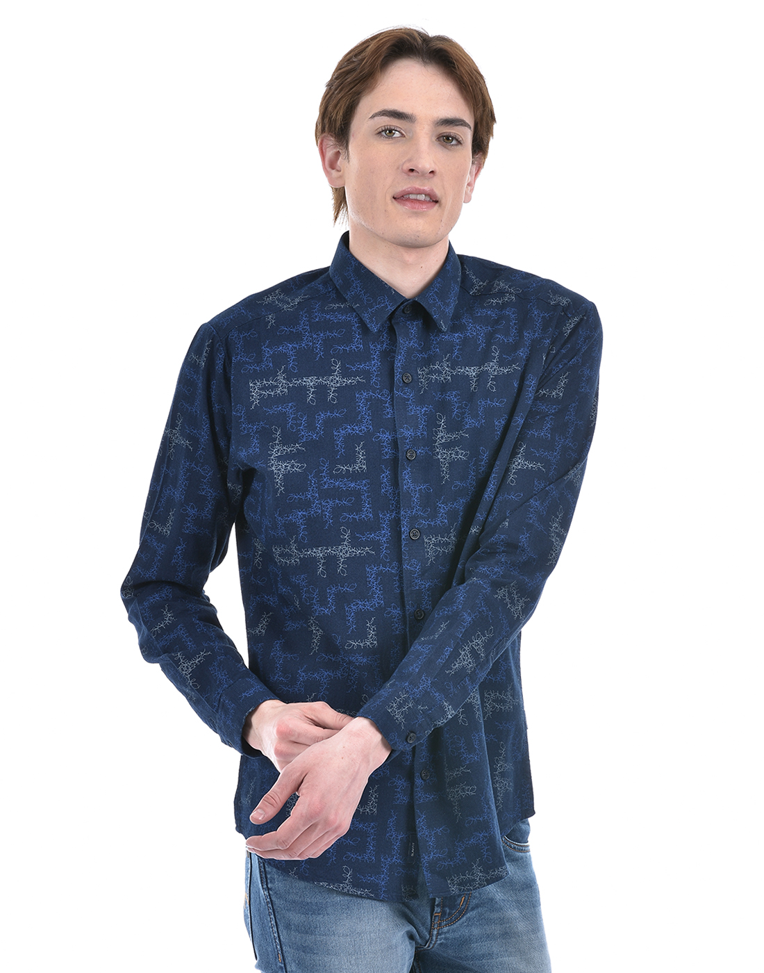 Numero Uno Men Graphic Print Navy Shirt